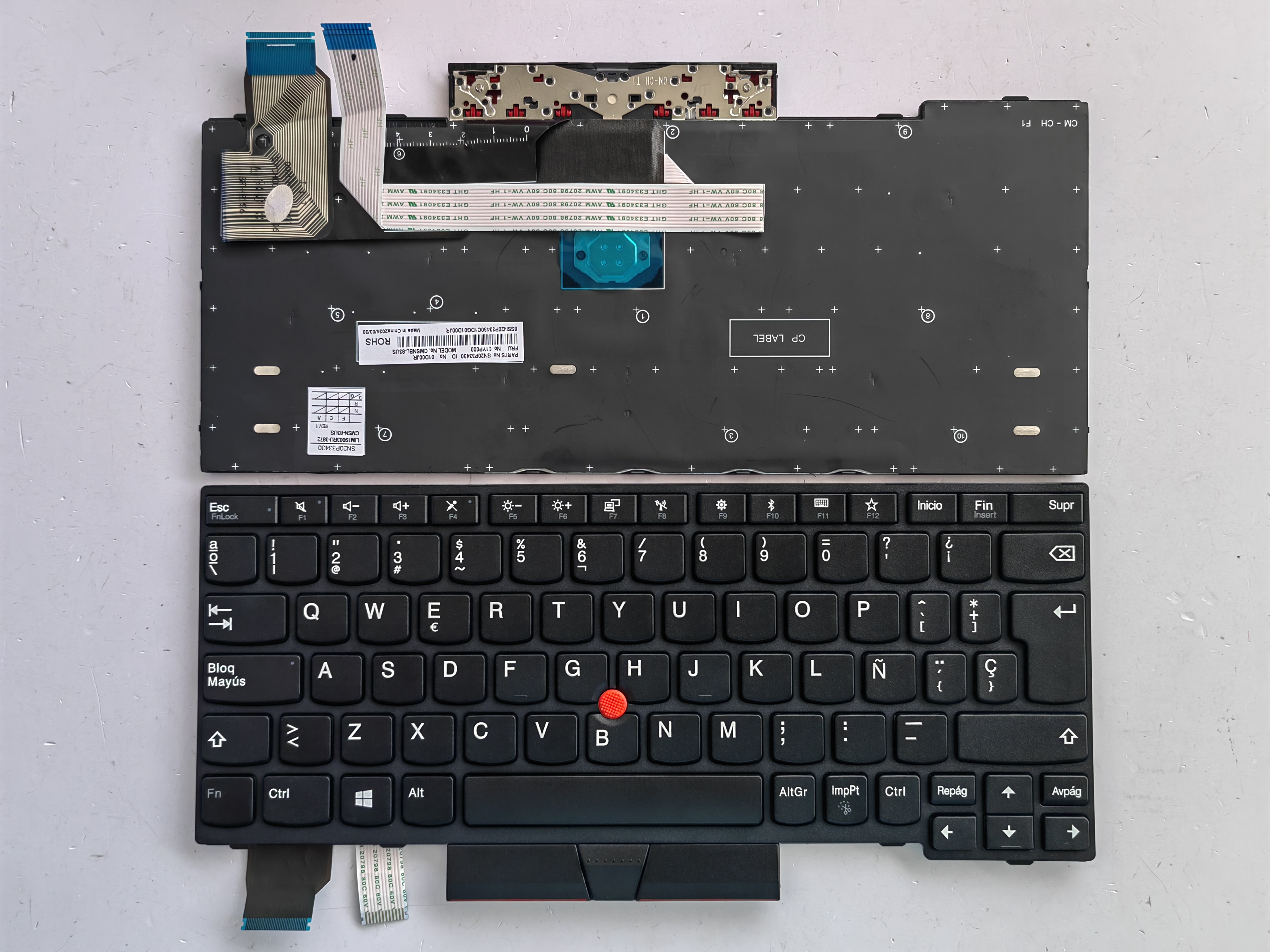 Picture of New Replacement Laptop Keyboard For IBM X280/A285/X390/X395/L13 BLACK FRAME BLACK SP Layout
